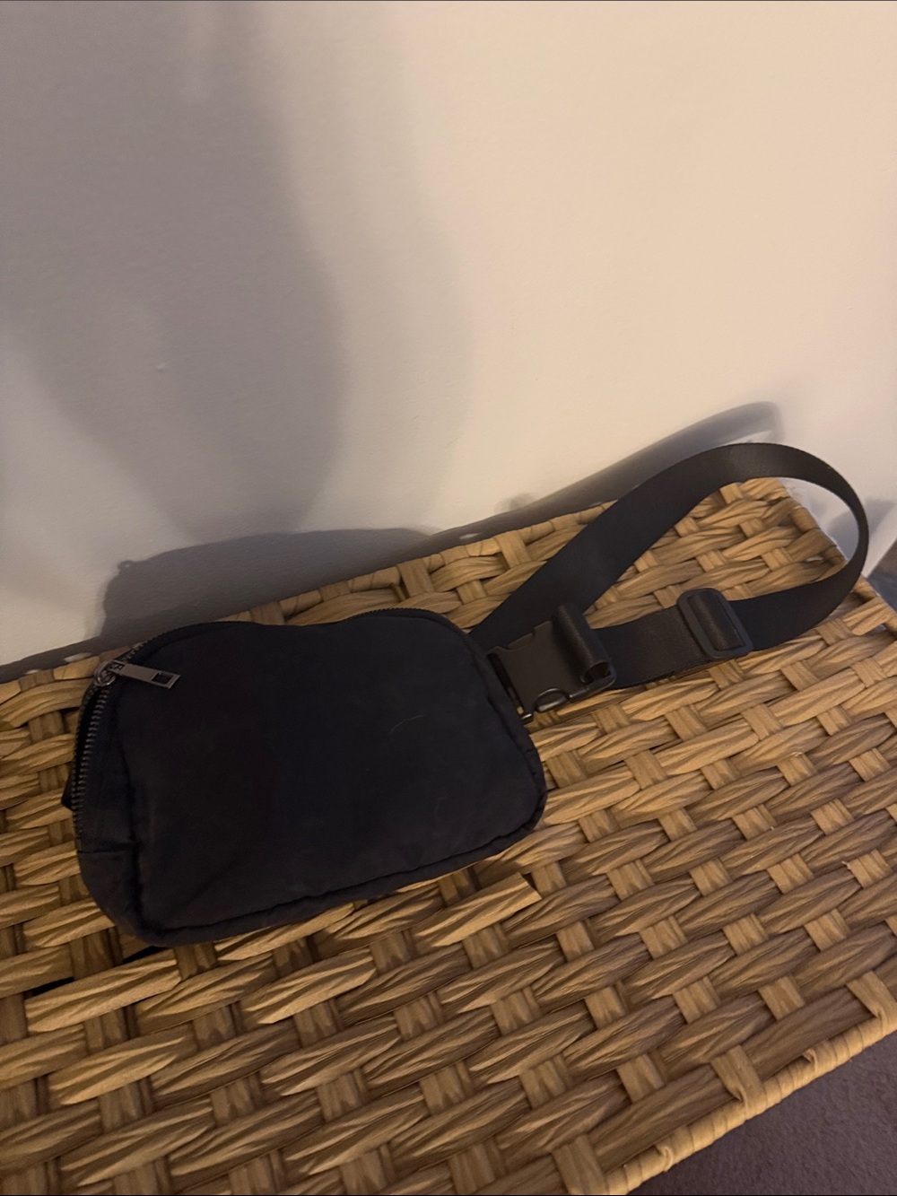 Black Men’s Crossbody Sling Bag - Minimal Nylon Design